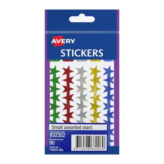 Stickers Avery Small Assorted Stars