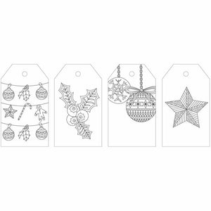 Paper Colouring Tags Kaisercraft - Merry Christmas