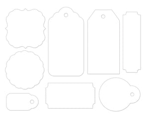 Paper Tags & Shapes Kaisercraft - White