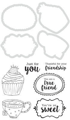 Die & Stamp Set Kaisercraft - Sweet Friends