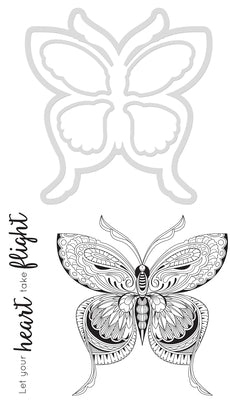Die & Stamp Set Kaisercraft - Butterfly