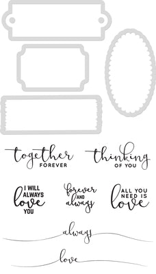 Die & Stamp Set Kaisercraft - Love Quotes