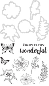 Die & Stamp Set Kaisercraft - Floral Wonder