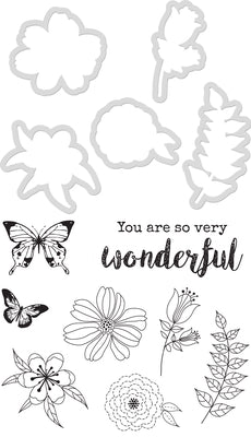 Die & Stamp Set Kaisercraft - Floral Wonder