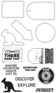 Die & Stamp Set Kaisercraft - Adventure