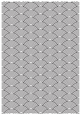 Embossing Folder - Oriental Half Circle