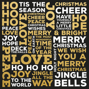 Paper Kaisercraft - A Touch of Gold Collection - Specialty Foil - Christmas Words