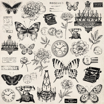 Paper Kaisercraft - Pen & Ink Collection - Specialty Gloss - Antiques
